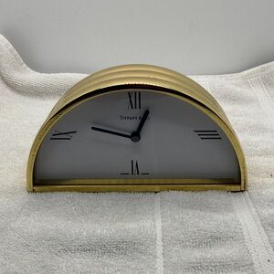 Tiffany & Co. Gold Arch Desk Clock